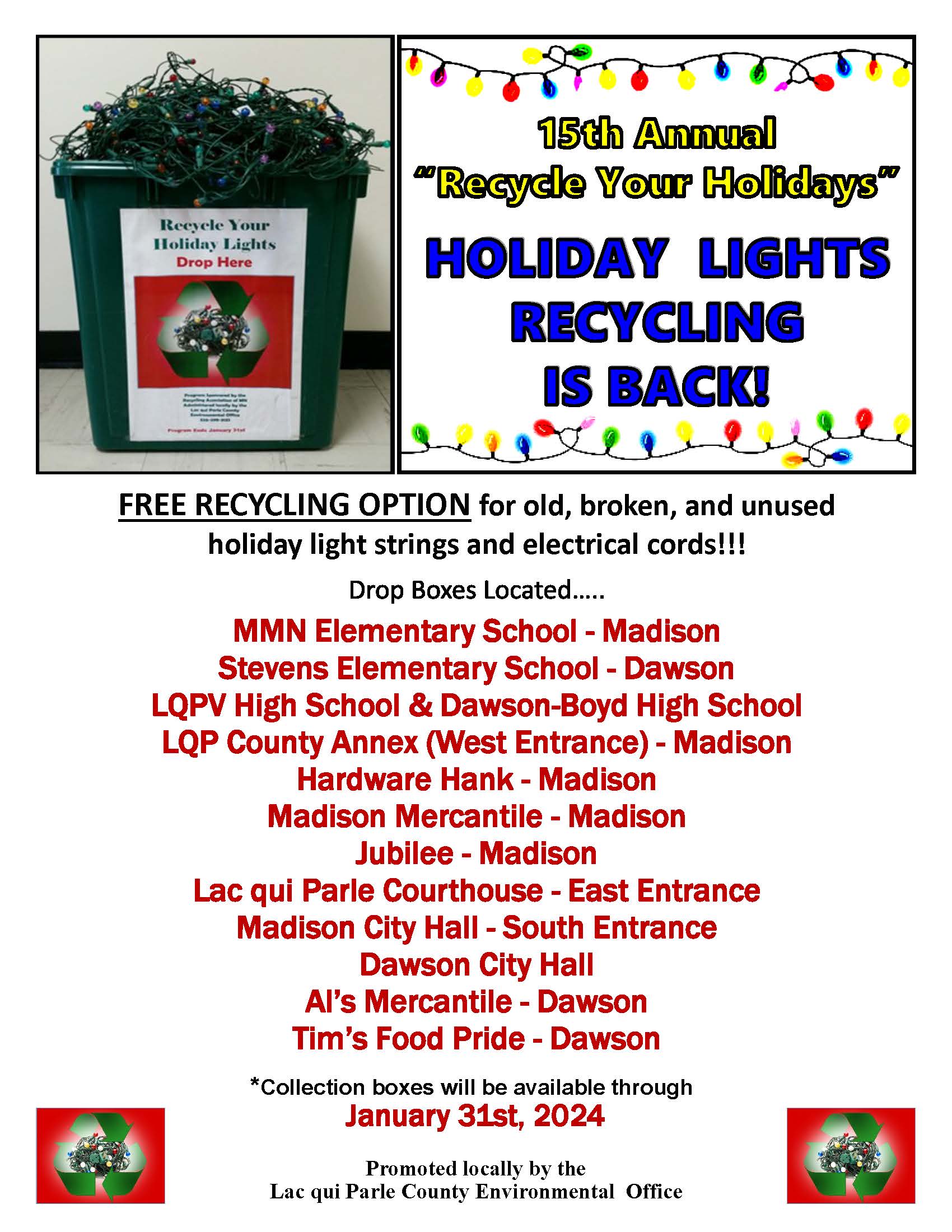Holiday Lights Recycling - City of Madison